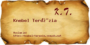 Knebel Terézia névjegykártya